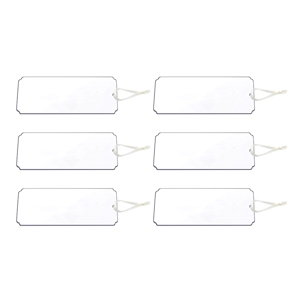 6Pcs Decorative Reserved Signs Transparent Acrylic Tags Seating Hanging Signs Wedding Accessory