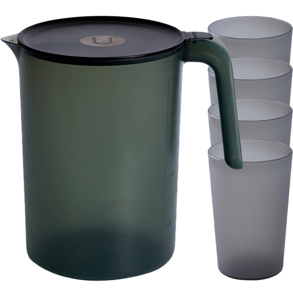 1 Set of Large Capacity Iced Water Pitcher Water Kettle with Cups Handheld Water Pitcher Water Cups