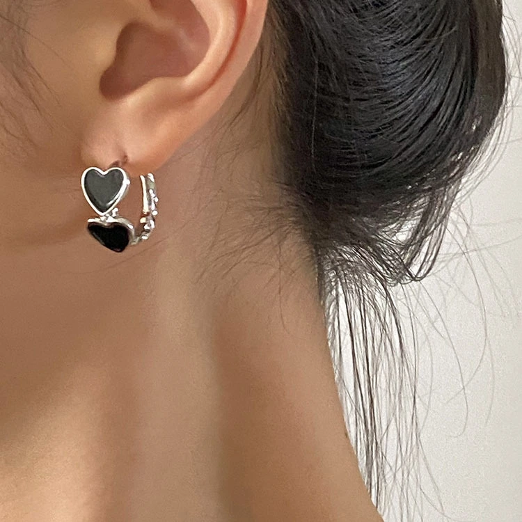 1 Pair Heart Shaped Earrings Women Stud Earrings Small Earrings Heart Earrings Jewelry
