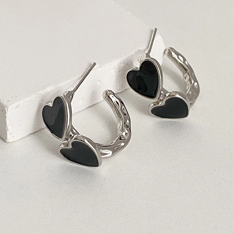 1 Pair Heart Shaped Earrings Women Stud Earrings Small Earrings Heart Earrings Jewelry
