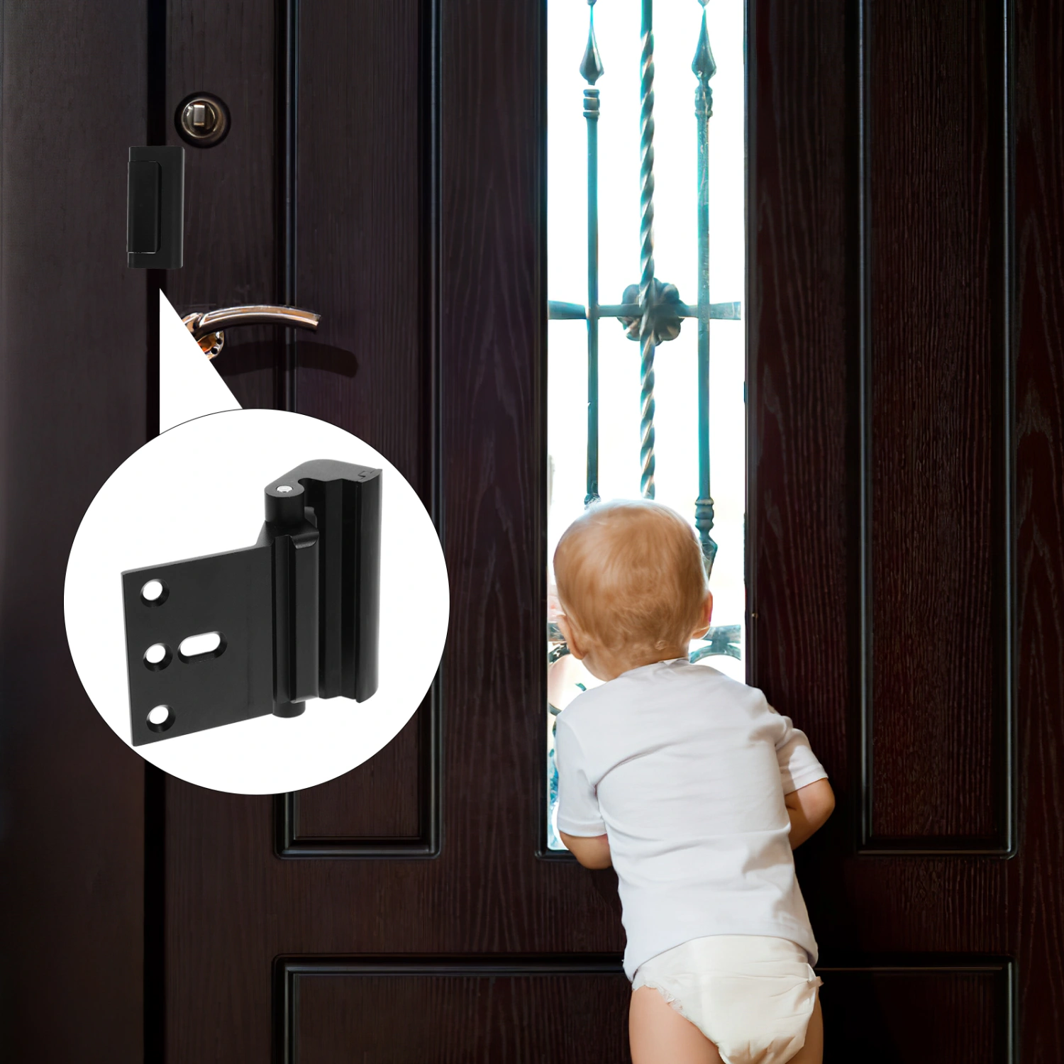 Door Reinforcement Lock Door Safety Fixing Lock Inside Door Extra Door Lock