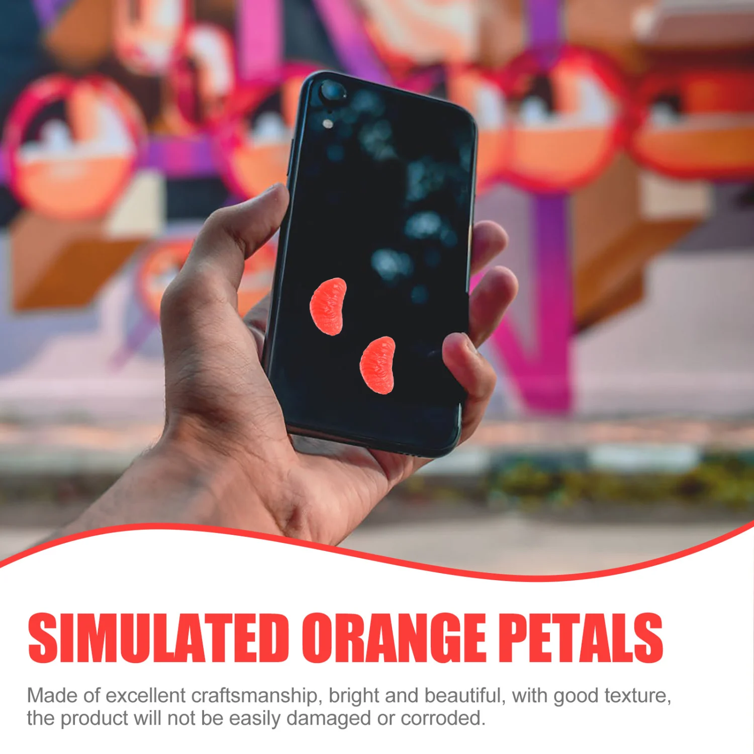 50pcs Miniature Oranges Slices Charm Phone Case Charms Crafting Charms DIY Craft Making Supplies