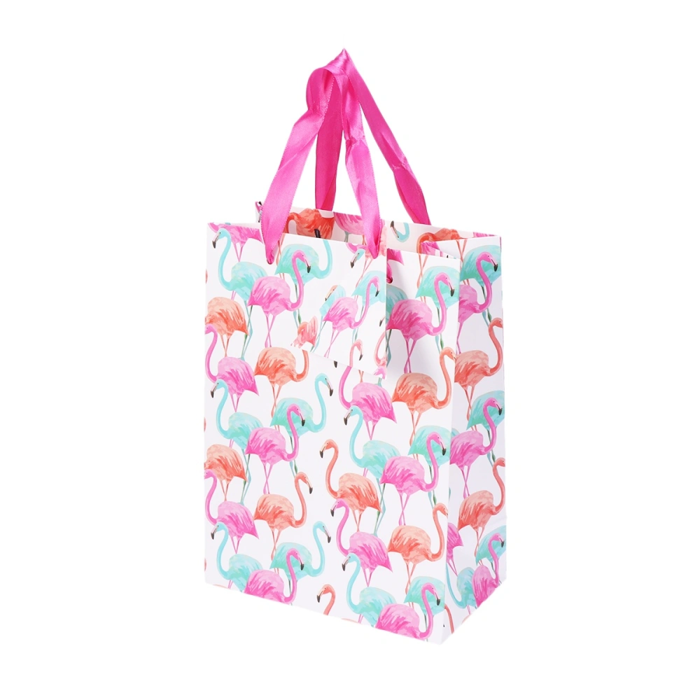 10Pcs Cartoon Flamingo Gift Packaging Bags Sugar Cookies Bags Party Favors Shopping Tote Bags