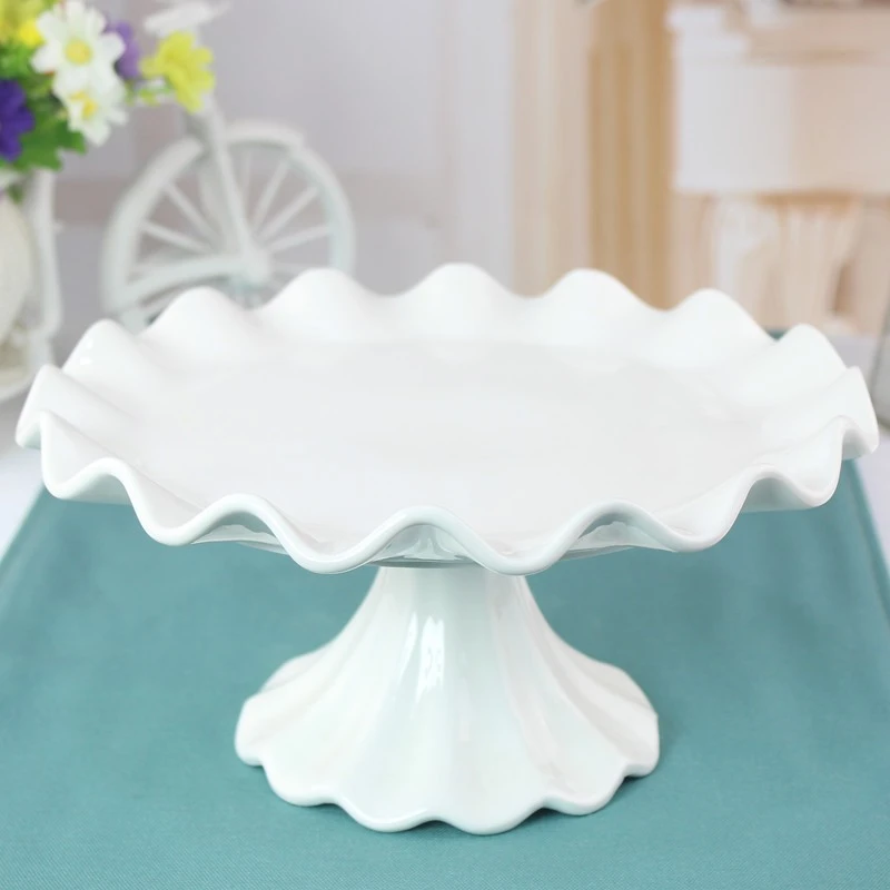  Ceramic Cake Stand Decorative Cupcake Stand Dessert Display Plate for Snacks Cookies