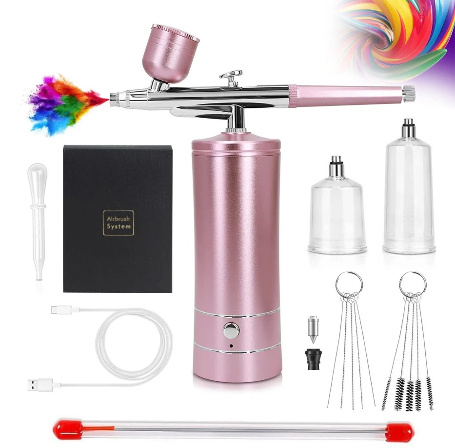 1 Set Airbrush Cordless Airbrush Kit Airbrush Compressor Nail Airbrush Machine Airbrush Paint Kit