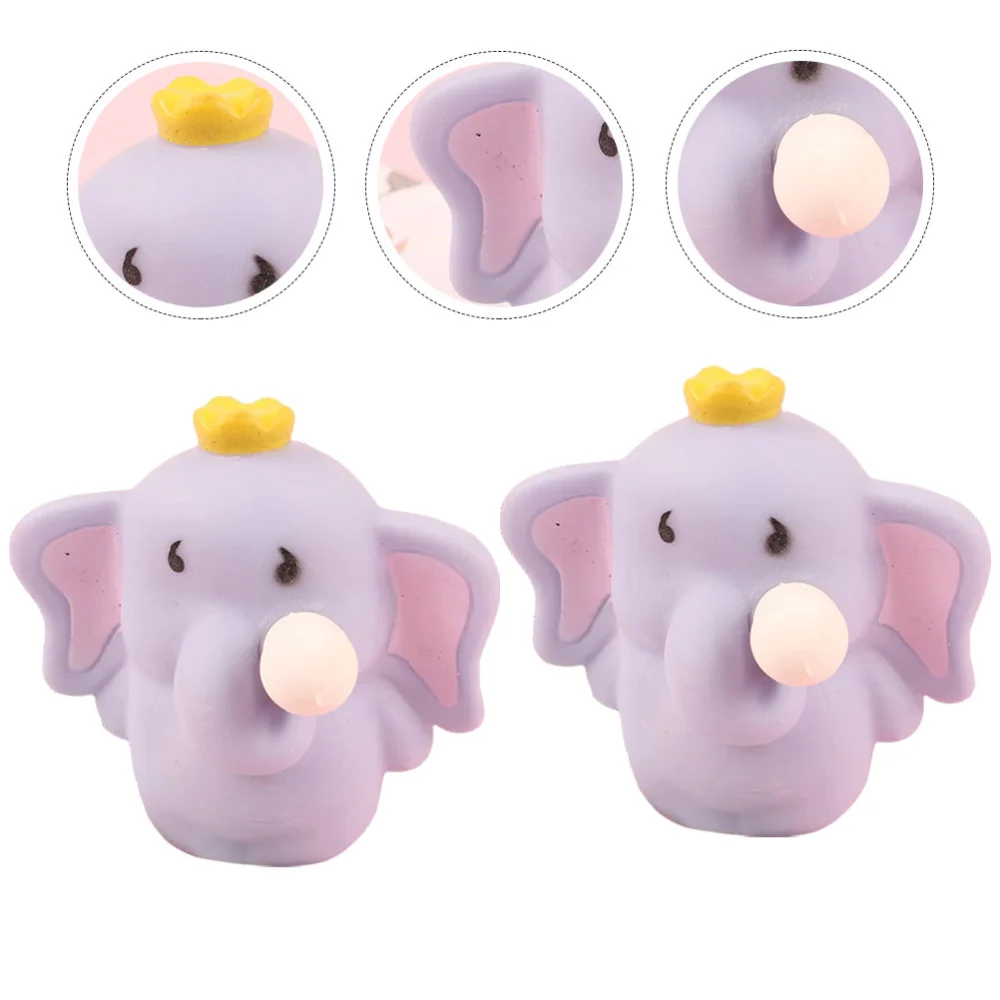 3pcs Elephant Squeeze Toys Cartoon Squeeze Toys Colored Elephant Fidget Toys Elastic Stretchy Toys