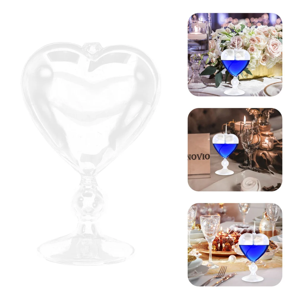 Glass Oil Lamp Heart Shaped Kerosene Lamp Home Desktop Decor Wedding Gift