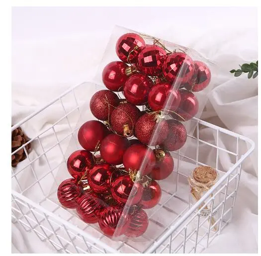 36pcs Christmas Ball Ornaments Holiday Season Hanging Ball Decorations Christmas Ball Pendants