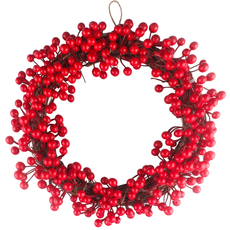 Artificial Berry Wreath Christmas Hanging Wreath Festival Scene Wreath for Front Door