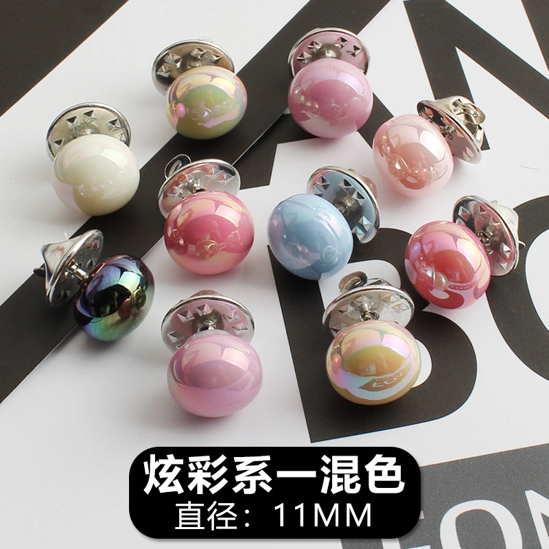 10pcs No Sew Shirt Brooch Pins Pearl Clothes Buttons Pins Garment Shirt DIY Accessories