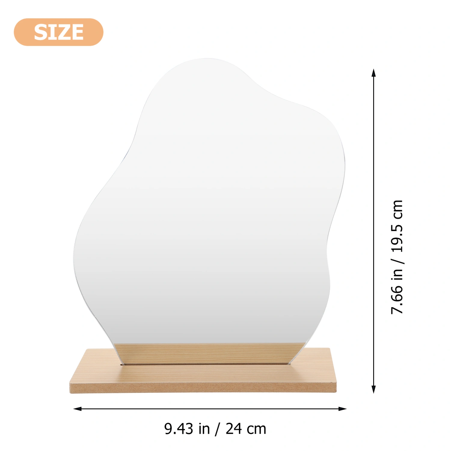 1Pc Home Bedroom Makeup Mirror Irregular Cosmetic Mirror (Assorted Color)