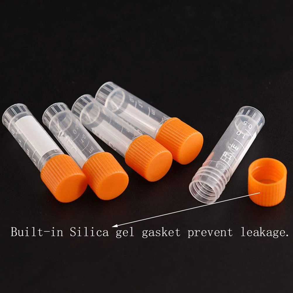 1.8ml Small Freezing Tubes Plastic Vials Sample Tubes with Screw Lid Box