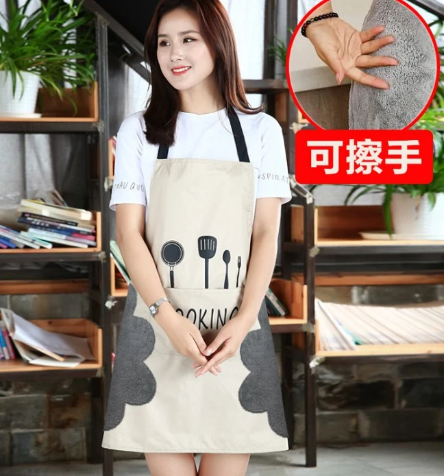 Unisex Apron with Pocket Cooking Kitchen Grease Proofing Cooker Apron Chef Apron