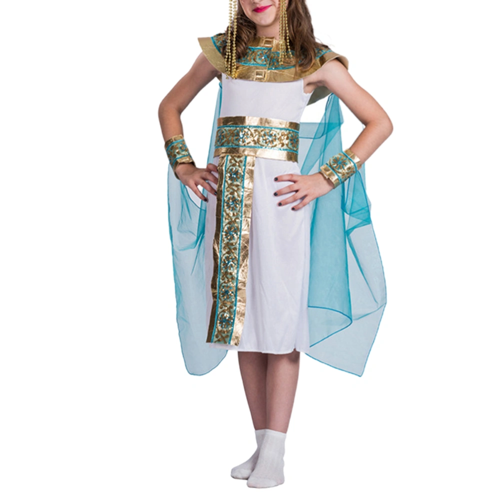 Cosplay Egypt Queen Clothes Kids Stage Performance Costume Kids Role Play Accessories Size M