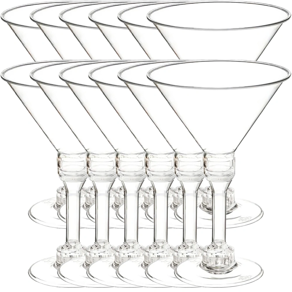 12Pcs Disposable Cocktail Cup Unbreakable Cocktail Glasses Party Festival Drinking Goblets