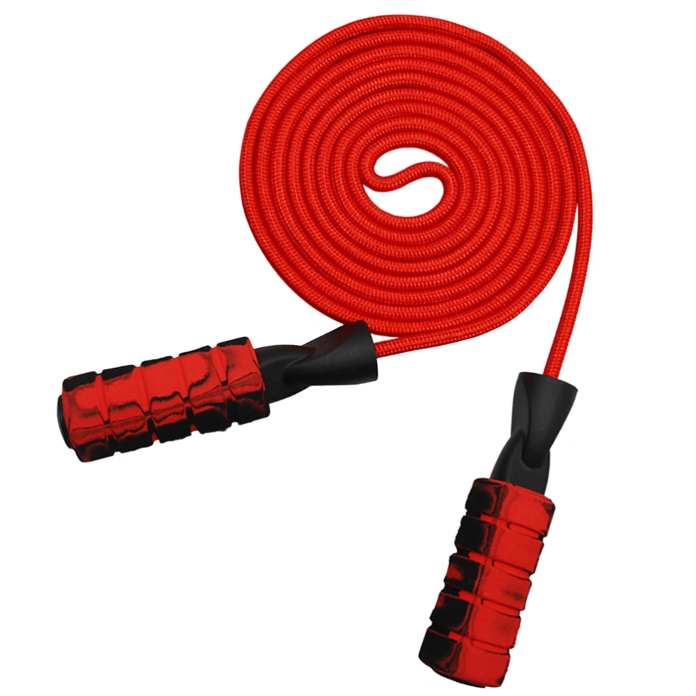 Duplex Bearing Jump Ropes Weighted Skipping Rope Professional Sports Equipment for Adults Students (8mm, Red)