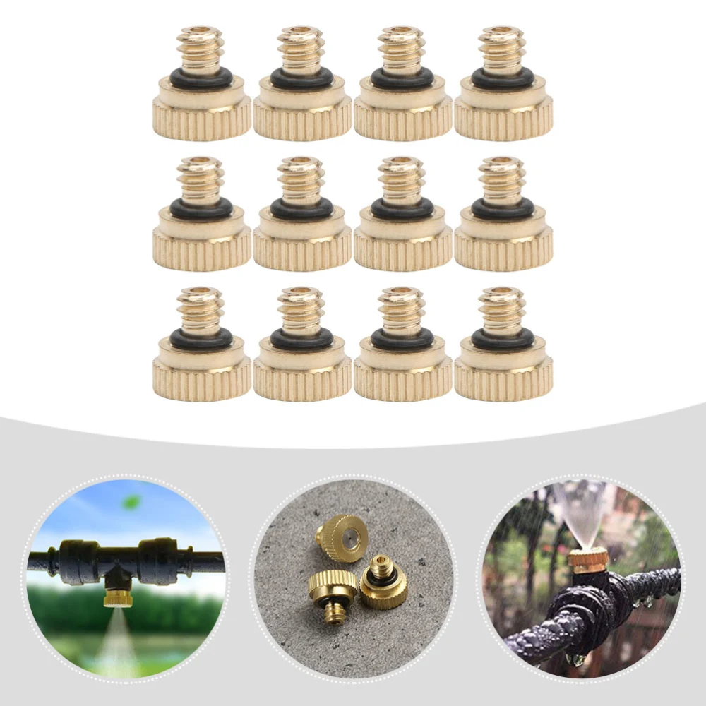 10Pcs Misting Nozzle Low Pressure Atomizing Misting Sprayer Nozzle Outdoor Cooling System Nozzle