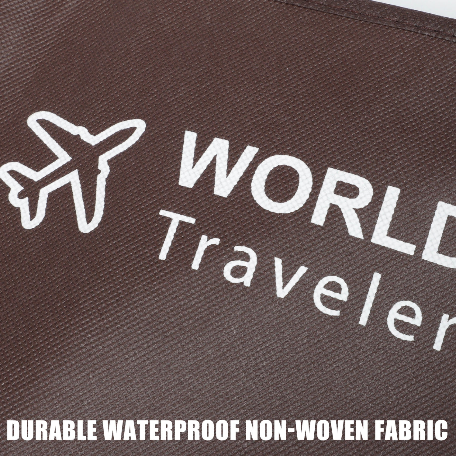 Foldable Waterproof Dustproof Luggage Cover Protector for 24-inch Trolley Case Suitcase (Coffee)