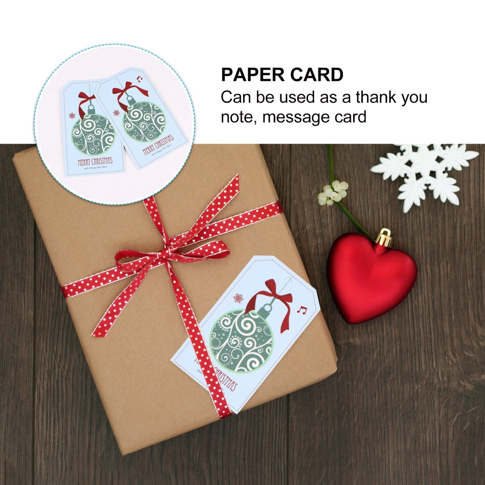 100pcs 1 Set Christmas Creative Birthday Gift Cards Exquisite Paper Gift Labels