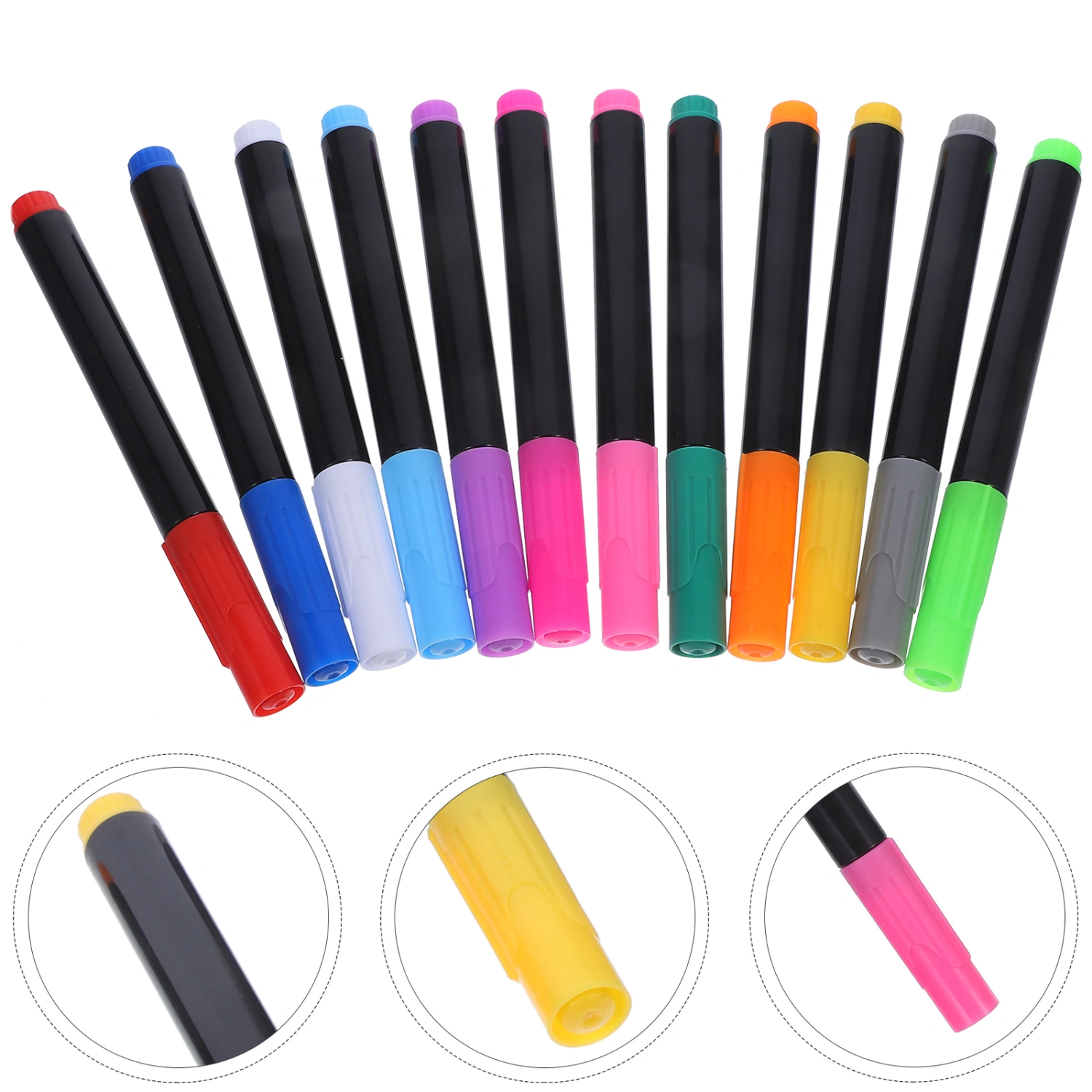 12Pcs Blackboard Marker Pens Portable Markers Chalkboard Chalk Markers Colored Liquid Markers