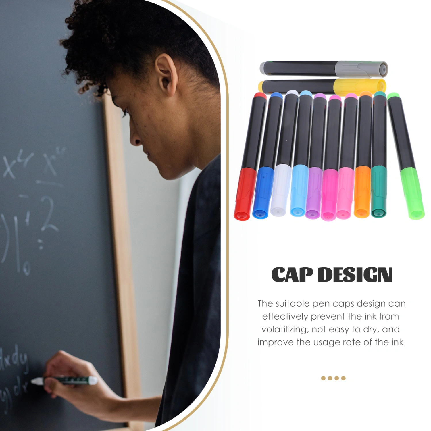 12Pcs Blackboard Marker Pens Portable Markers Chalkboard Chalk Markers Colored Liquid Markers