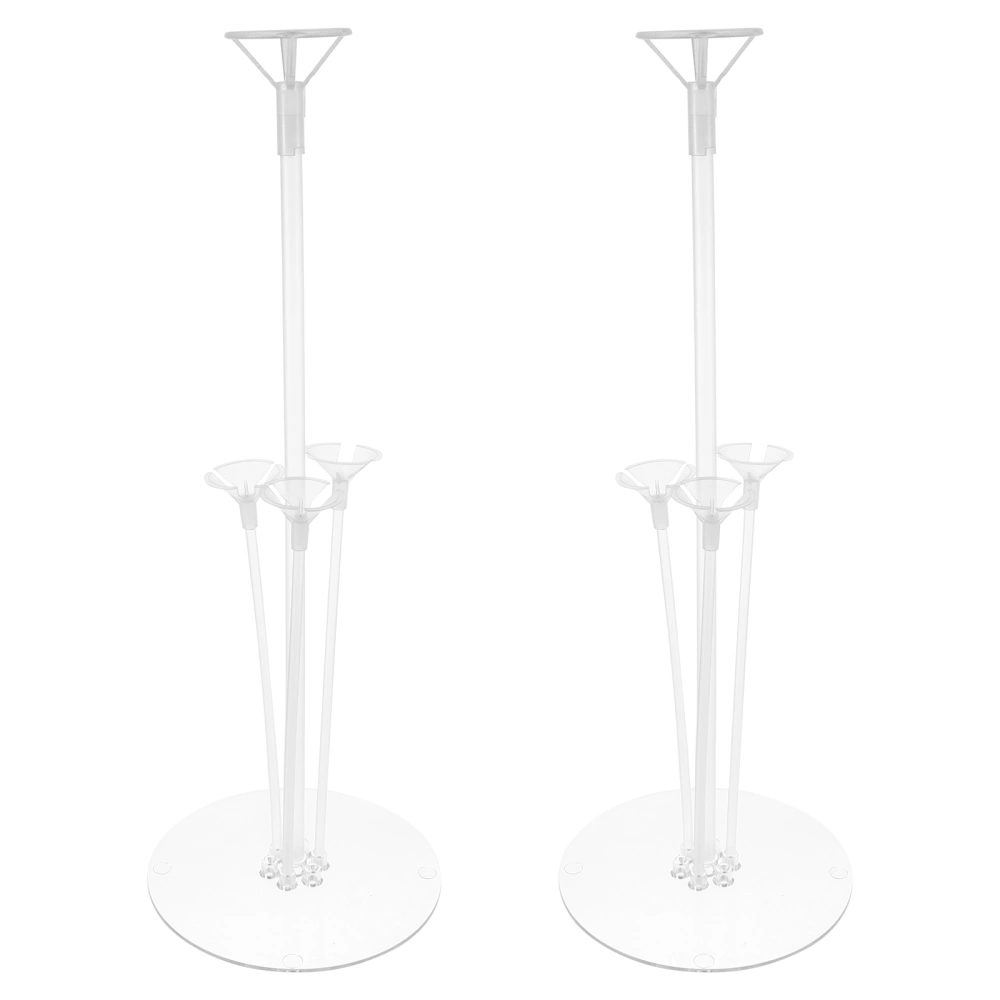 2 Sets Balloon Stand Balloon Holder Column Kit Balloon Cup Stand Balloon Sticks