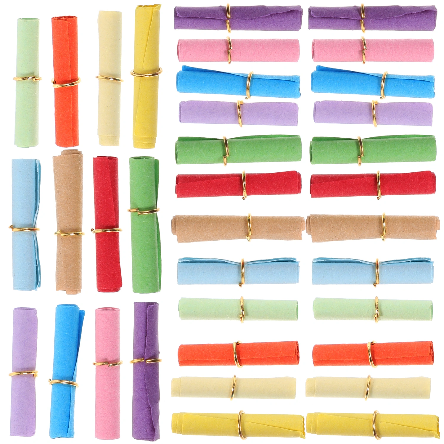 100Pcs Mini Paper Scrolls for Writing Colored Paper Scrolls Wishing Bottle Vintage Scrolls Paper Decors