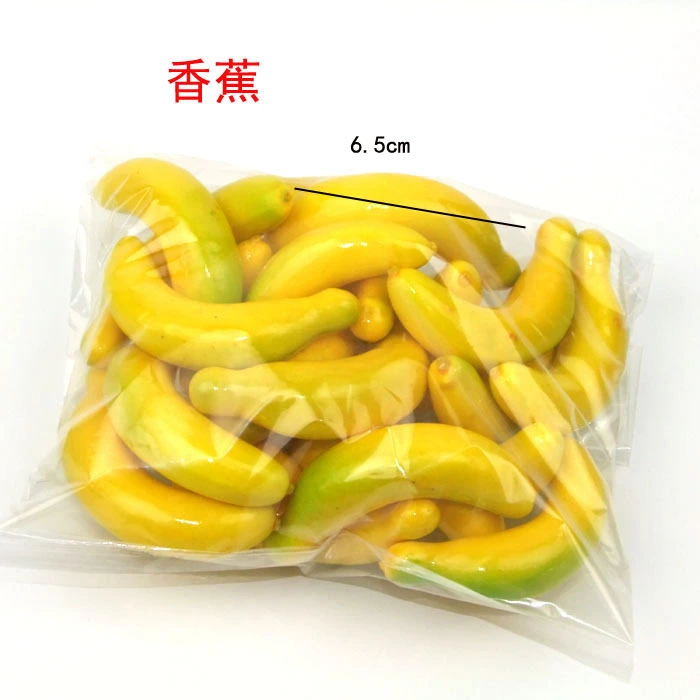 20pcs Artificial Banana Model Simulation Banana Decor Fake Fruit Model Photo Prop