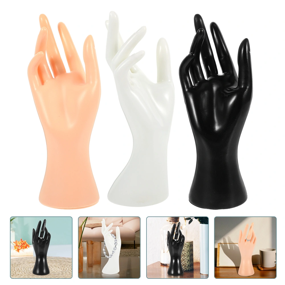 3Pcs Mannequin Hand Jewelry Display Stand Bracelet Holder Ring Displaying Hand Model