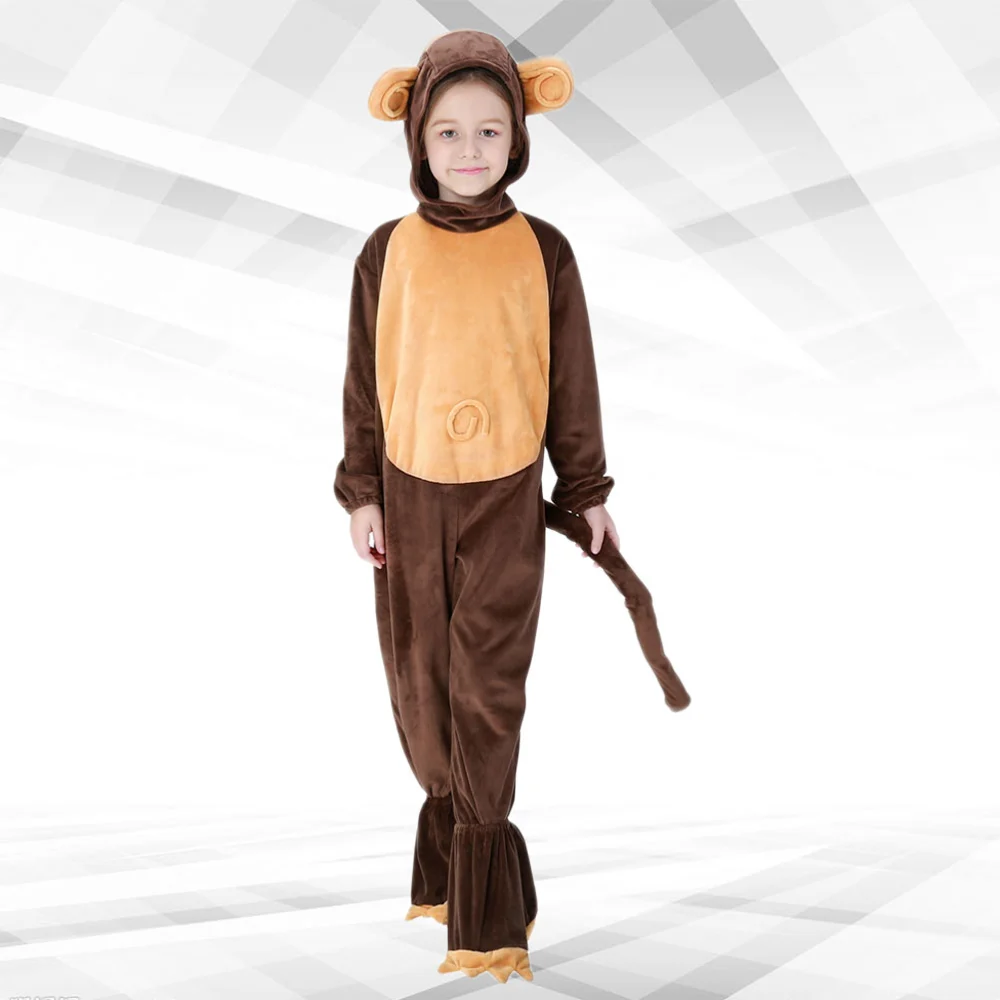 Animal Monkey Role Playing Clothes Halloween Clothes Creative Kids Cosplay Costume (Size M)