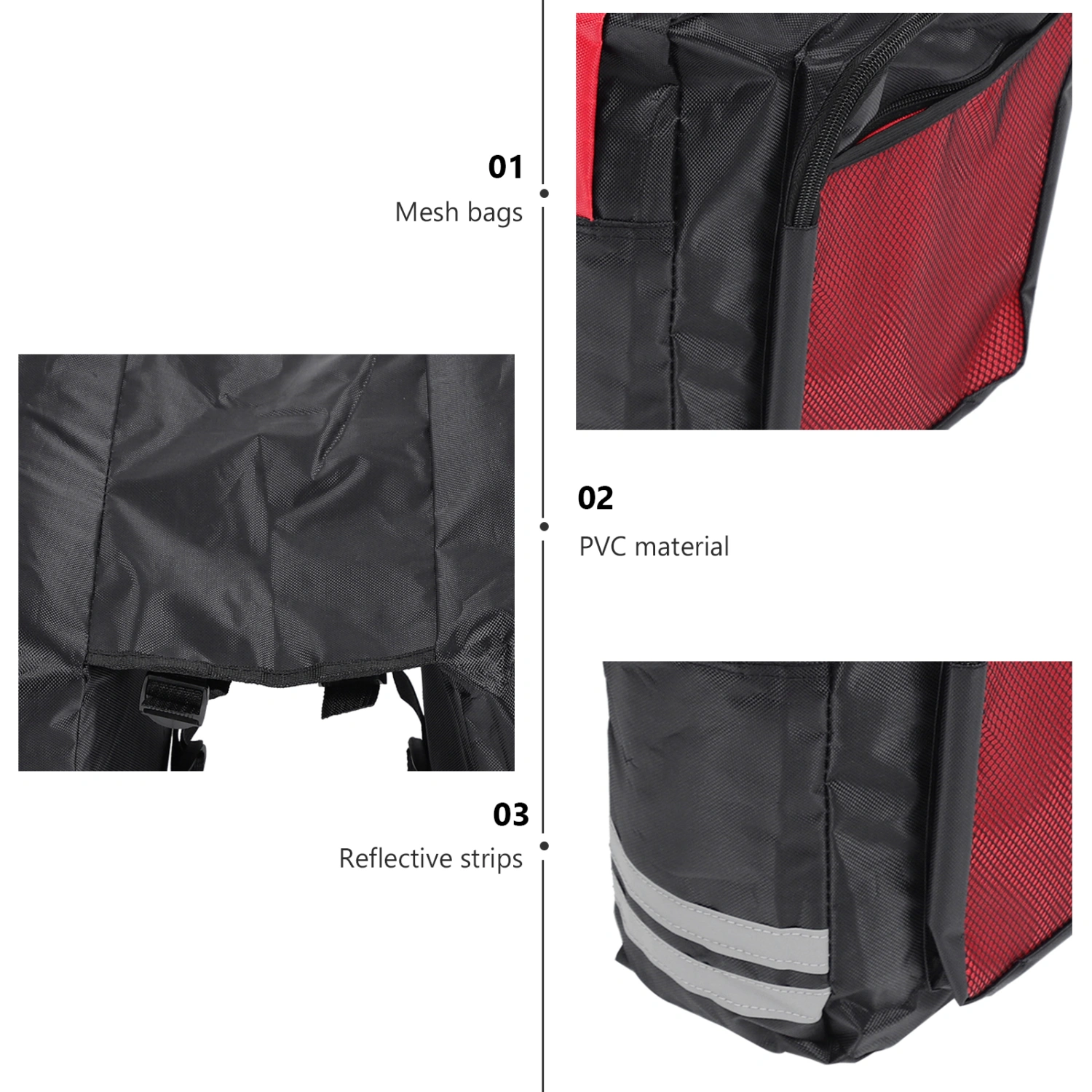 Bicycles Rear Shelf Bag MTB Bike Dual Carry Bag Bike Rear Rack Bag for Outdoor