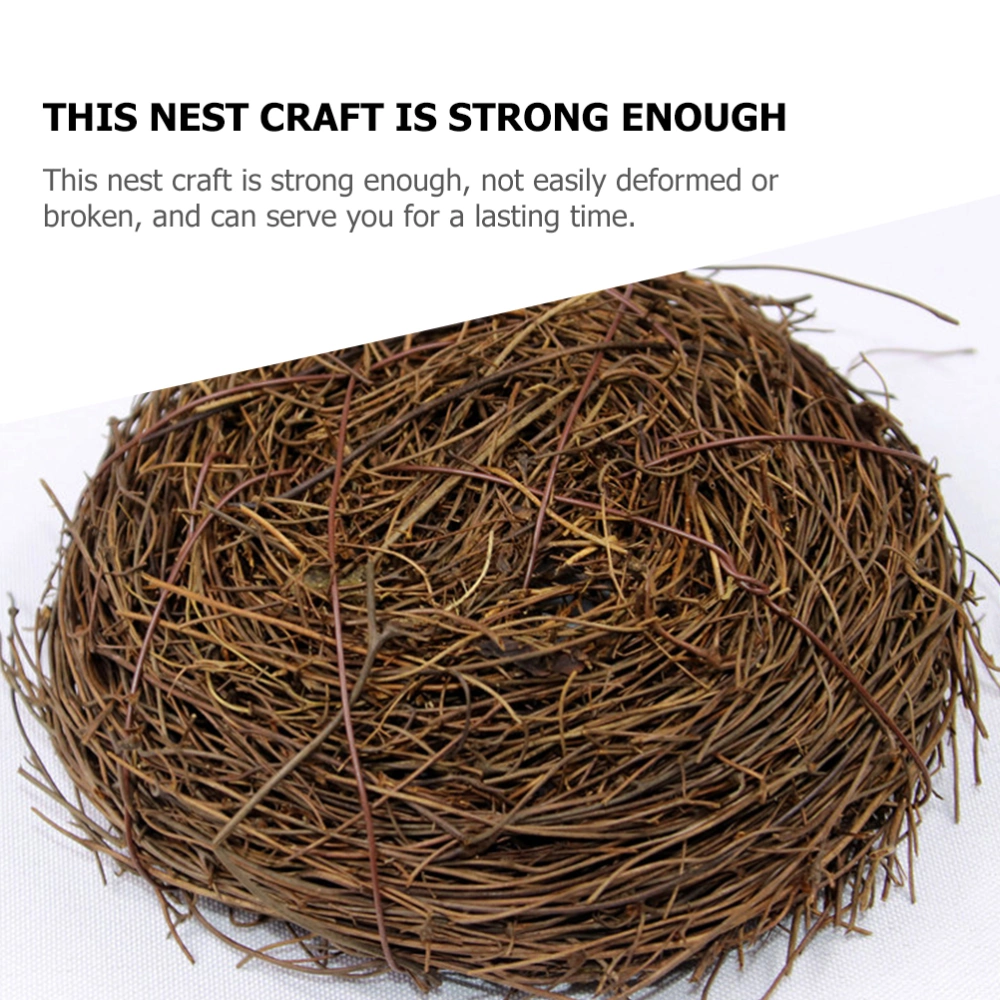 4 Sets Rattan Bird Nest and Egg Decoration Prop Artificial Nest for Easter Decor