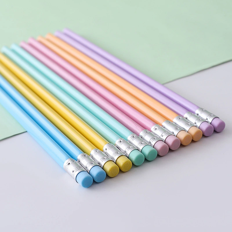 50Pcs Adorable Pencils with Eraser Topper Portable Writing Pencils Wooden Pencils Easy Sharpening Pencils