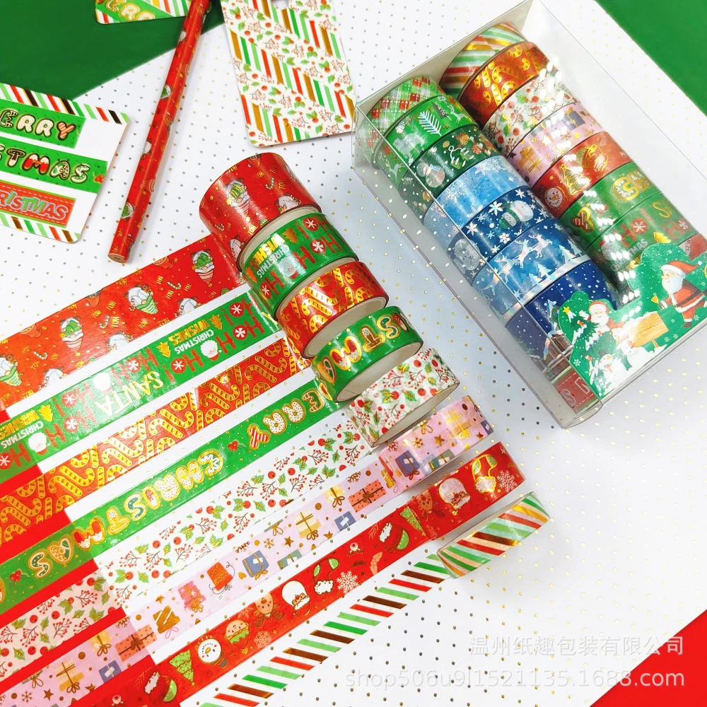 16 Rolls Journal Tape Hand Account Washi Tape Xmas Tape Journaling Crafting Tape