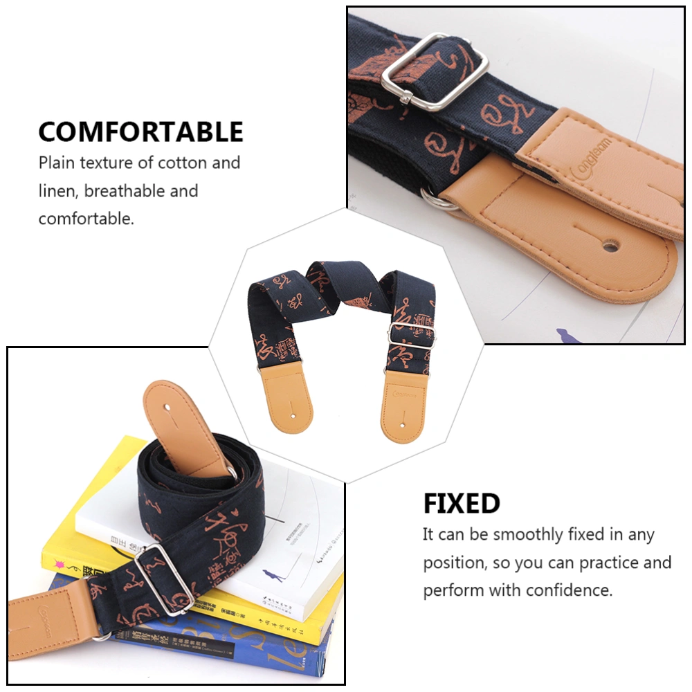 Cotton and Linen Chinese Bass Electric Guitar Straps Straps Guitar Accessories