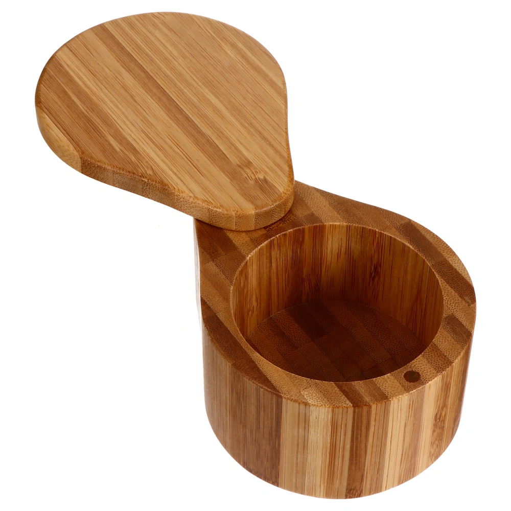 1Pc Seasoning Container Bamboo Condiment Box Creative Pear Shaped Spice Jar