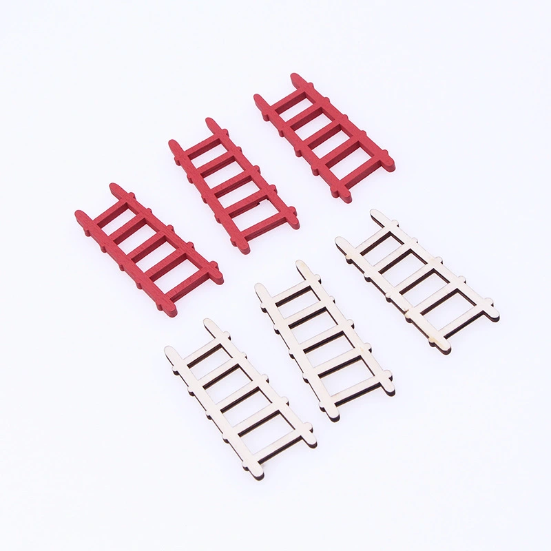 10pcs Miniature Simulated Ladder Decoration Doll House Ladder Model Bonsai Landscaping Ornament