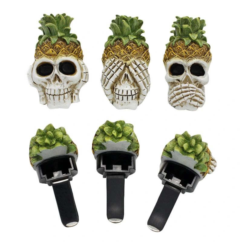 1 Set of Car Scent Air Fresheners Vent Clips Skull Perfume Decorations Interior Skull Head Ornament