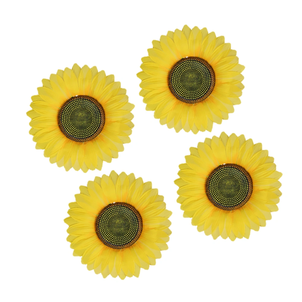 4pcs Beautiful Performance Holding Flower Simulation Sunflower Dance Props Creative Party Sunflower Decoration (30cm)