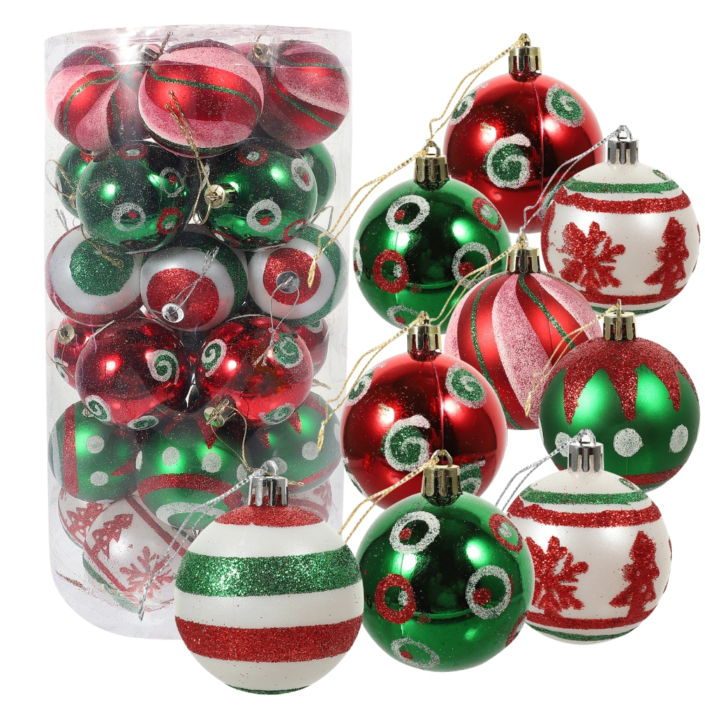 30pcs Christmas Tree Ornaments Colorful Ball Pendants Xmas Hanging Tree Balls