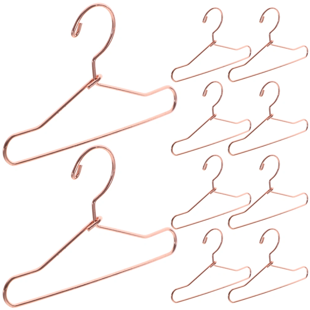 10Pcs Metal Dolls Hangers Doll Clothes Mini Doll Coat Hanger Doll Hangers Accessories