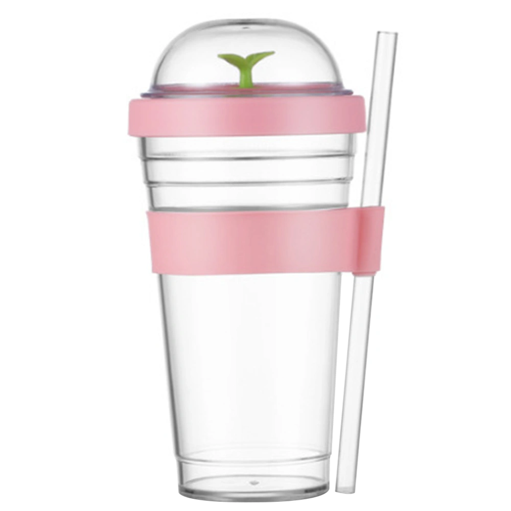 Convenient Straw Cup Travel Compact Water Cup Transparent Water Bottle Outdoor Accessory