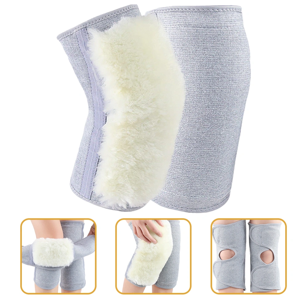 1 Pair of Thicken Knee Wrap Warm Leg Protector Protective Knee Cover Cycling Leg Sleeve Knee Wrap