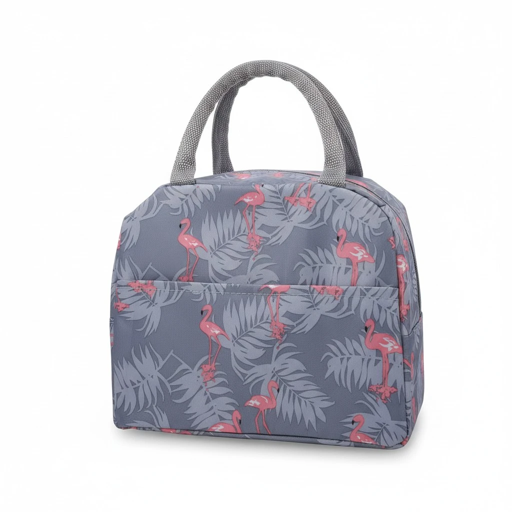 1Pc Lunch Bag Canvas Handbag Office Lunch Pouch Outdoor Camping Picnic Bag