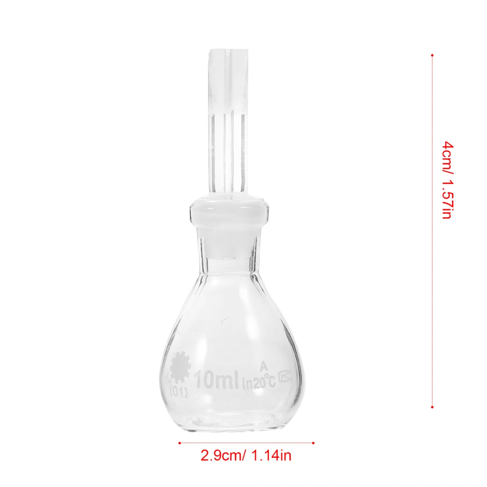 Laboratory Glass Pycnometer Reagent Bottle Glass Bottle Liquid Storage Bottle with Stopper