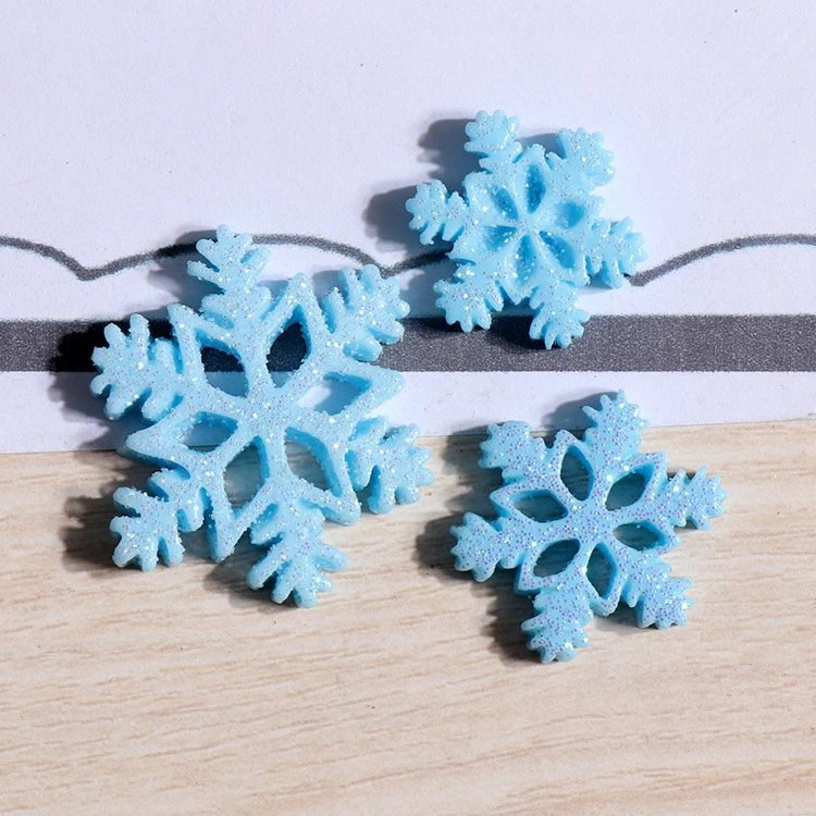 36Pcs Tiny Resin Snowflakes Decoration DIY Snowflake Craft Embellishment for Headdress Making