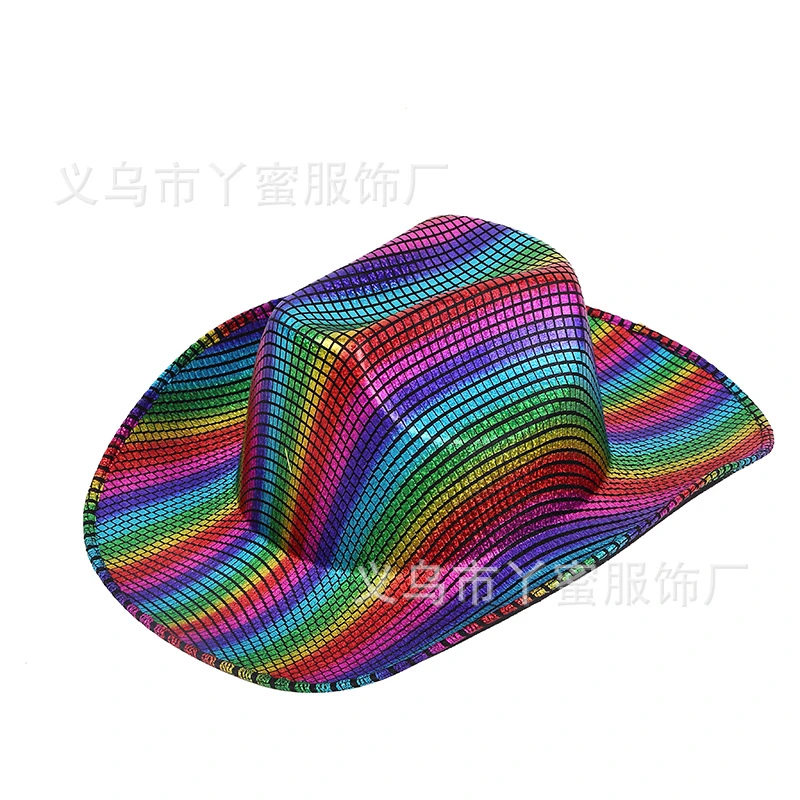 Disco Hat Disco Cowboy Hat Western Hat Party Cowboy Hat Stage Performance Hat