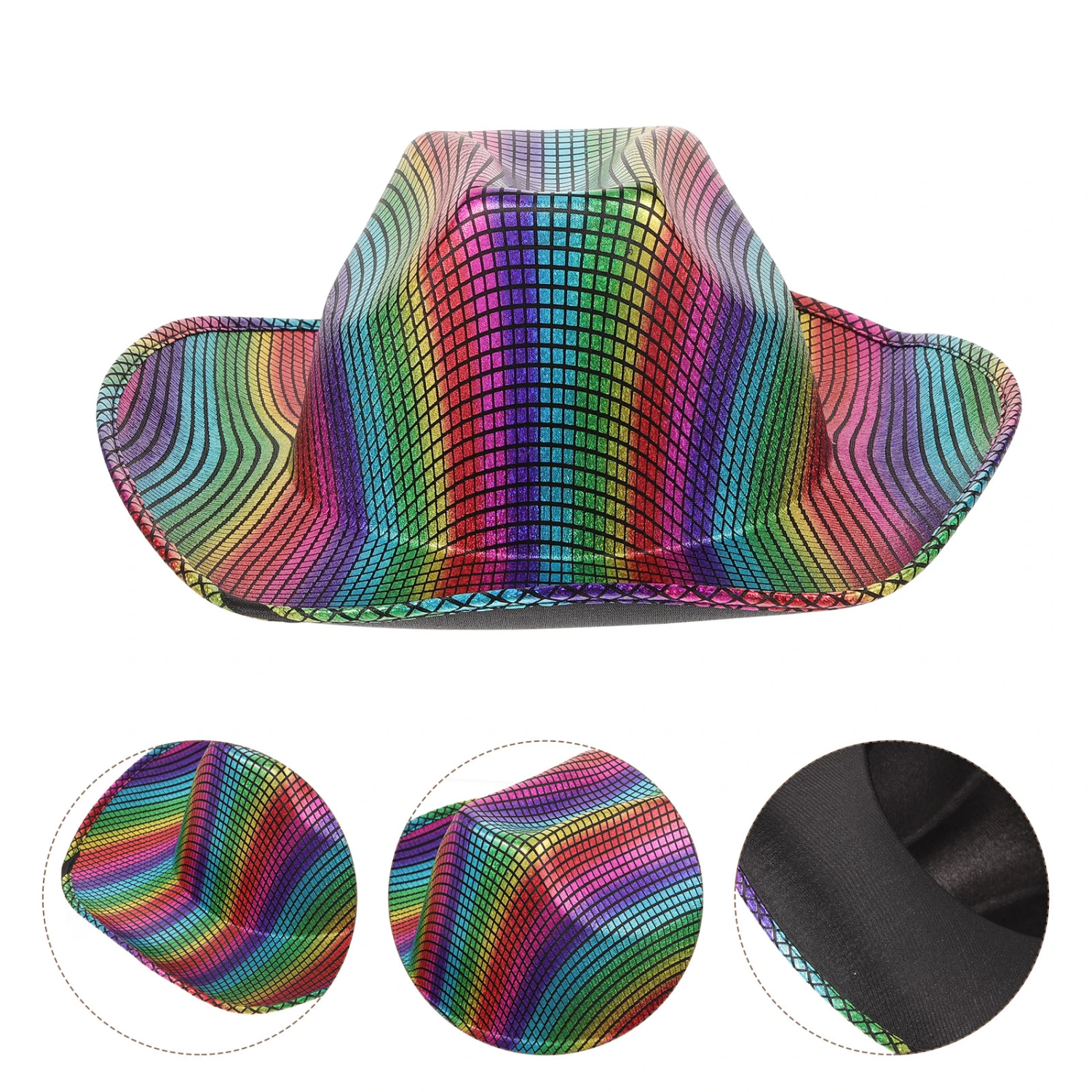 Disco Hat Disco Cowboy Hat Western Hat Party Cowboy Hat Stage Performance Hat