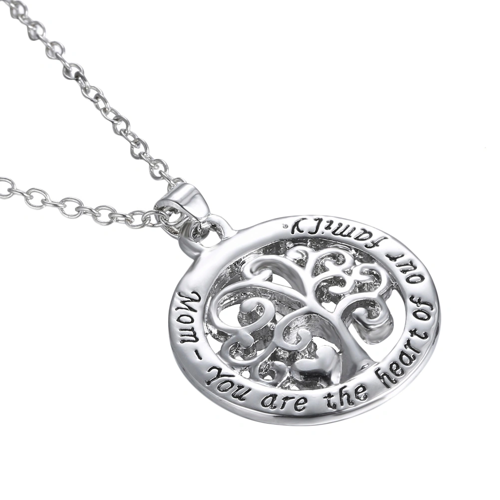 1Pc Mother Day Necklace Simple Hollow Fashionable Neck Pendant Beautiful Gift Necklace for Mother