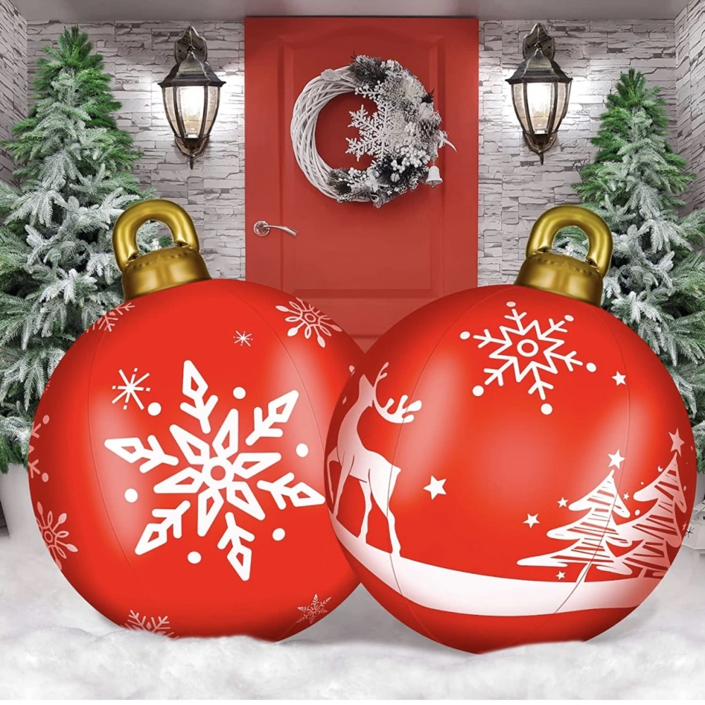 Large Christmas Ball Ornament PVC Inflatable Christmas Ball Decoration